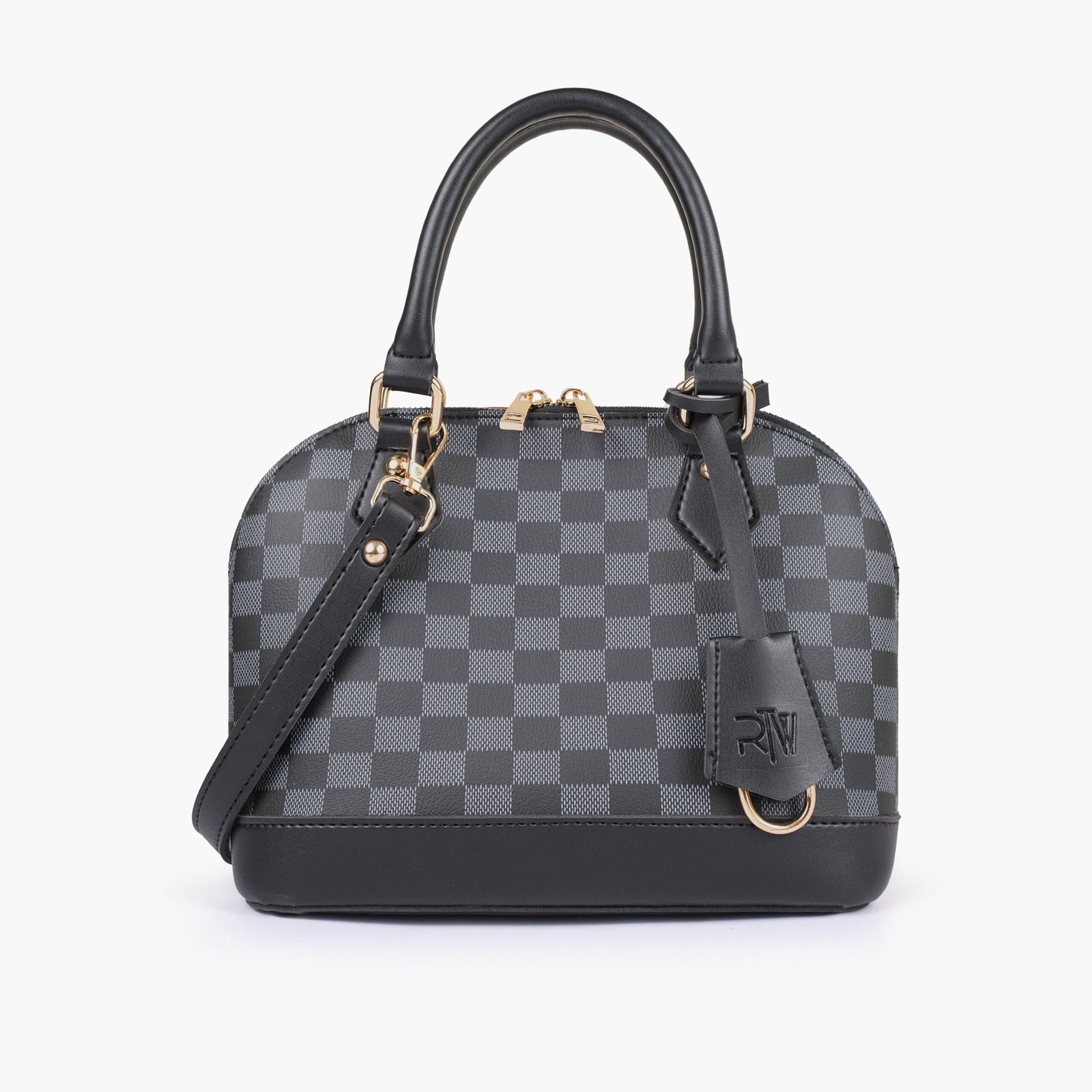 BPH-01-01.jpg Mercura Black dome satchel handbag - Image 1
