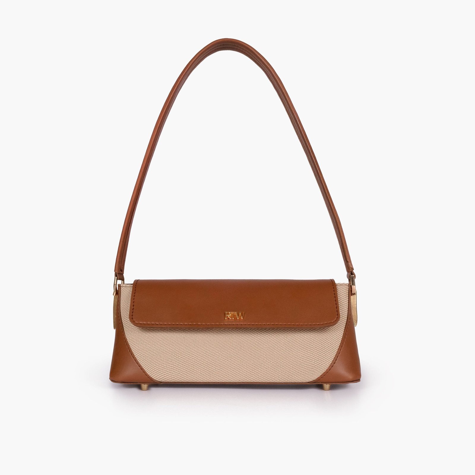 BSB-03-01.jpg Mercura Brown baguette shoulder bag - Image 1