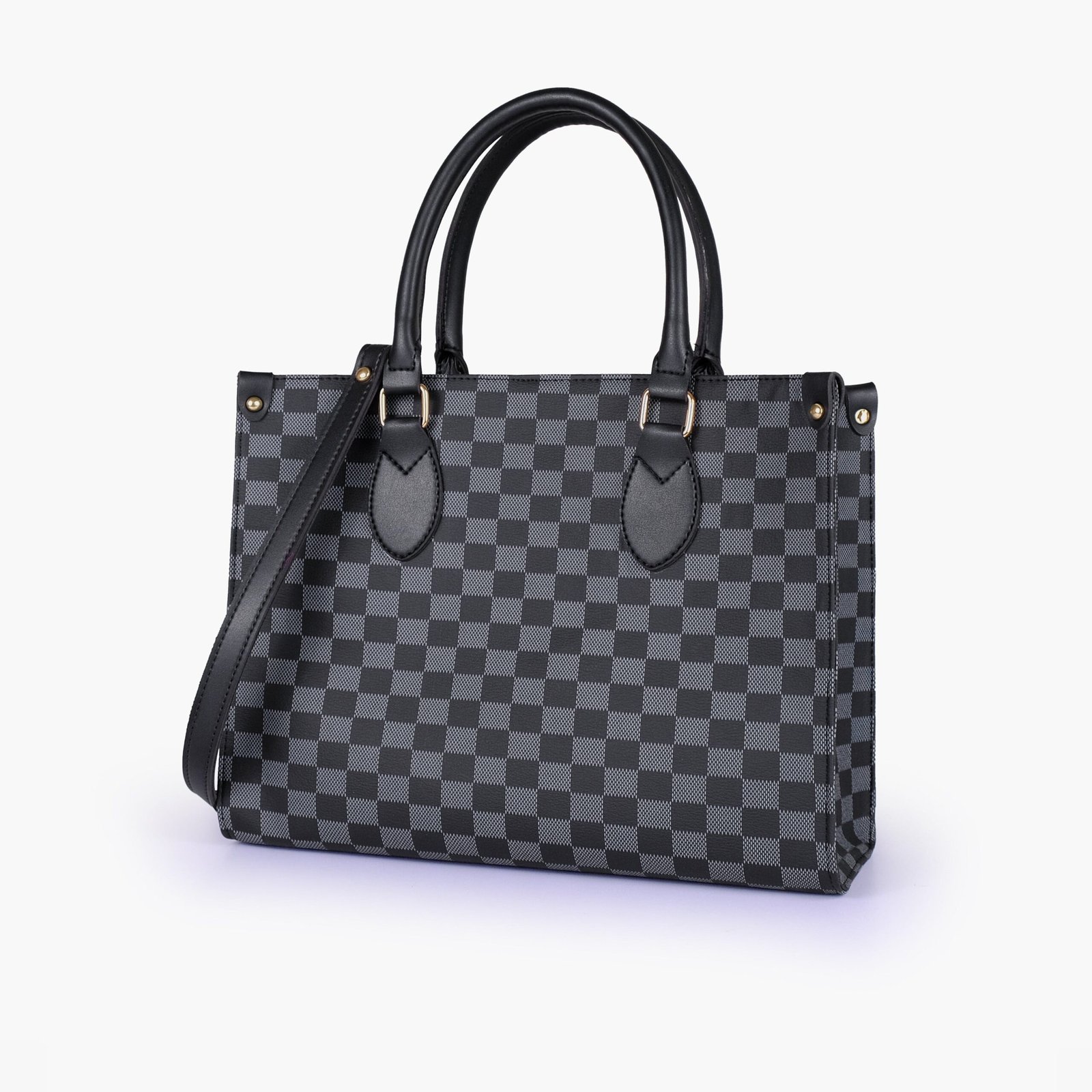 CEH-01-01.jpg Mercura Black checkered everywear handbag - Image 1