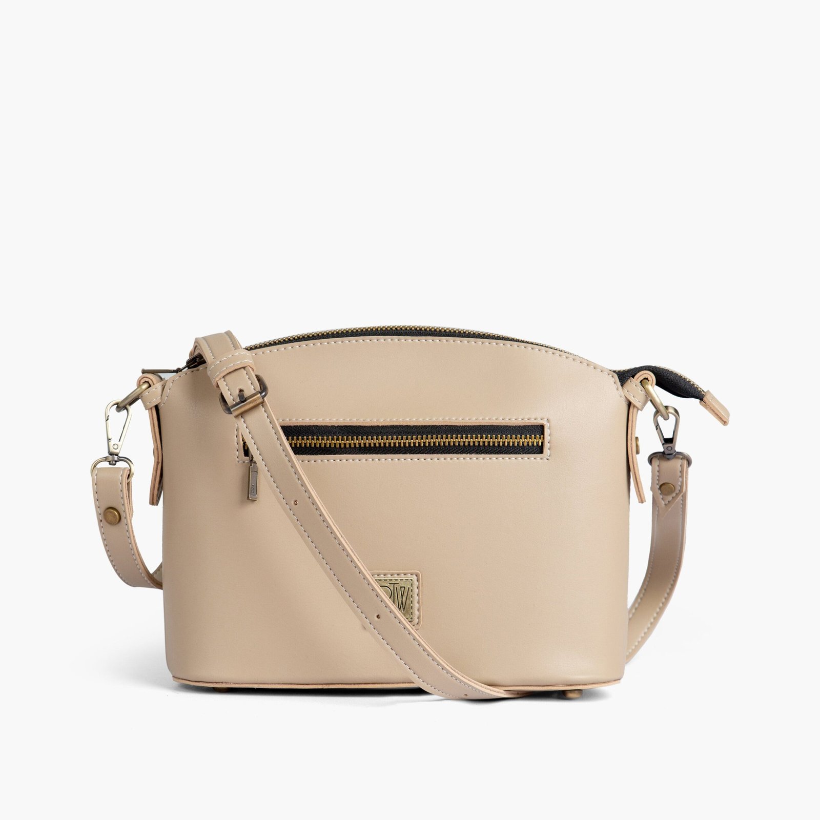 DCB-04-01.jpg Mercura Off-white dome cross-body bag - Image 1