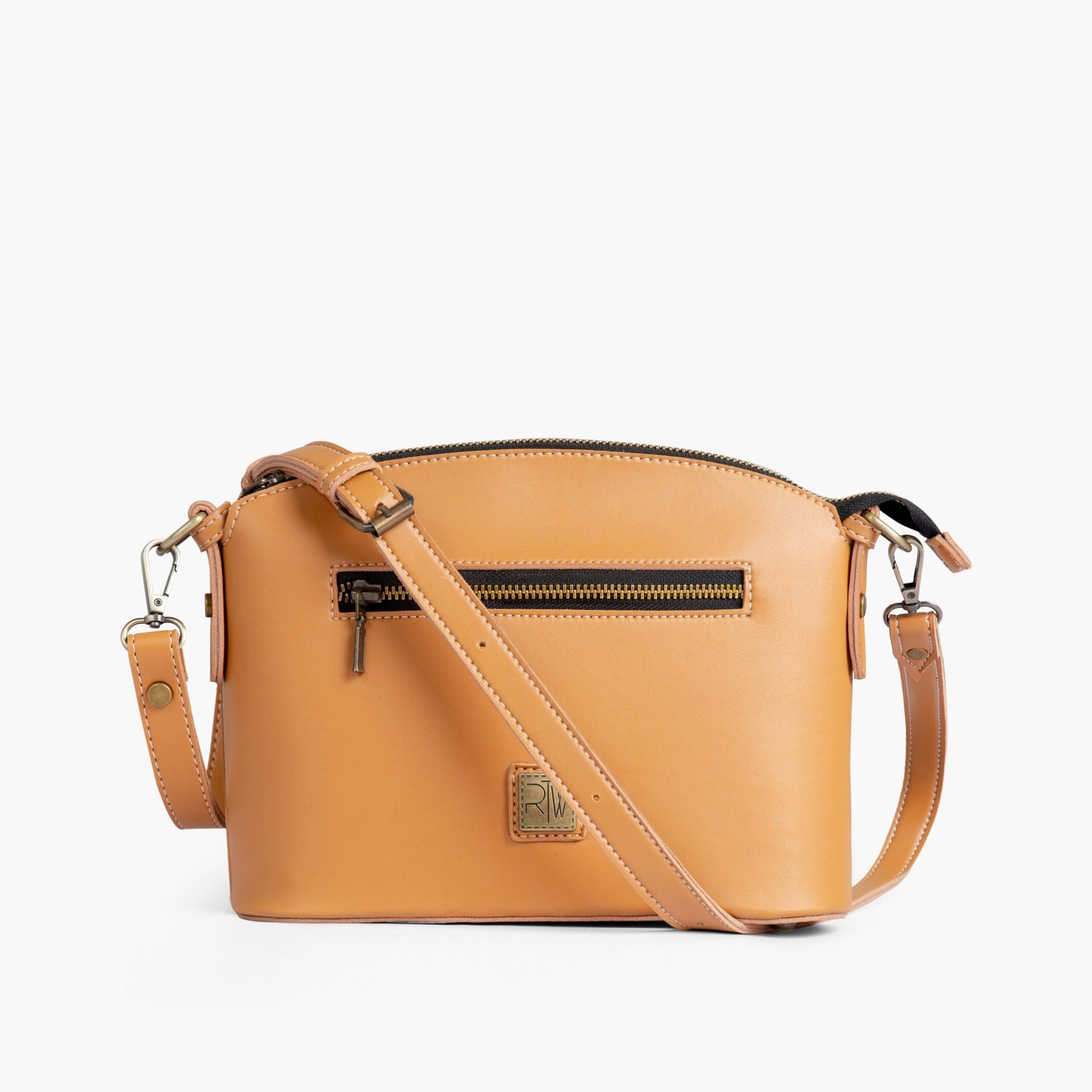 DCB-06-01.jpg Mercura Mustard dome cross-body bag - Image 1