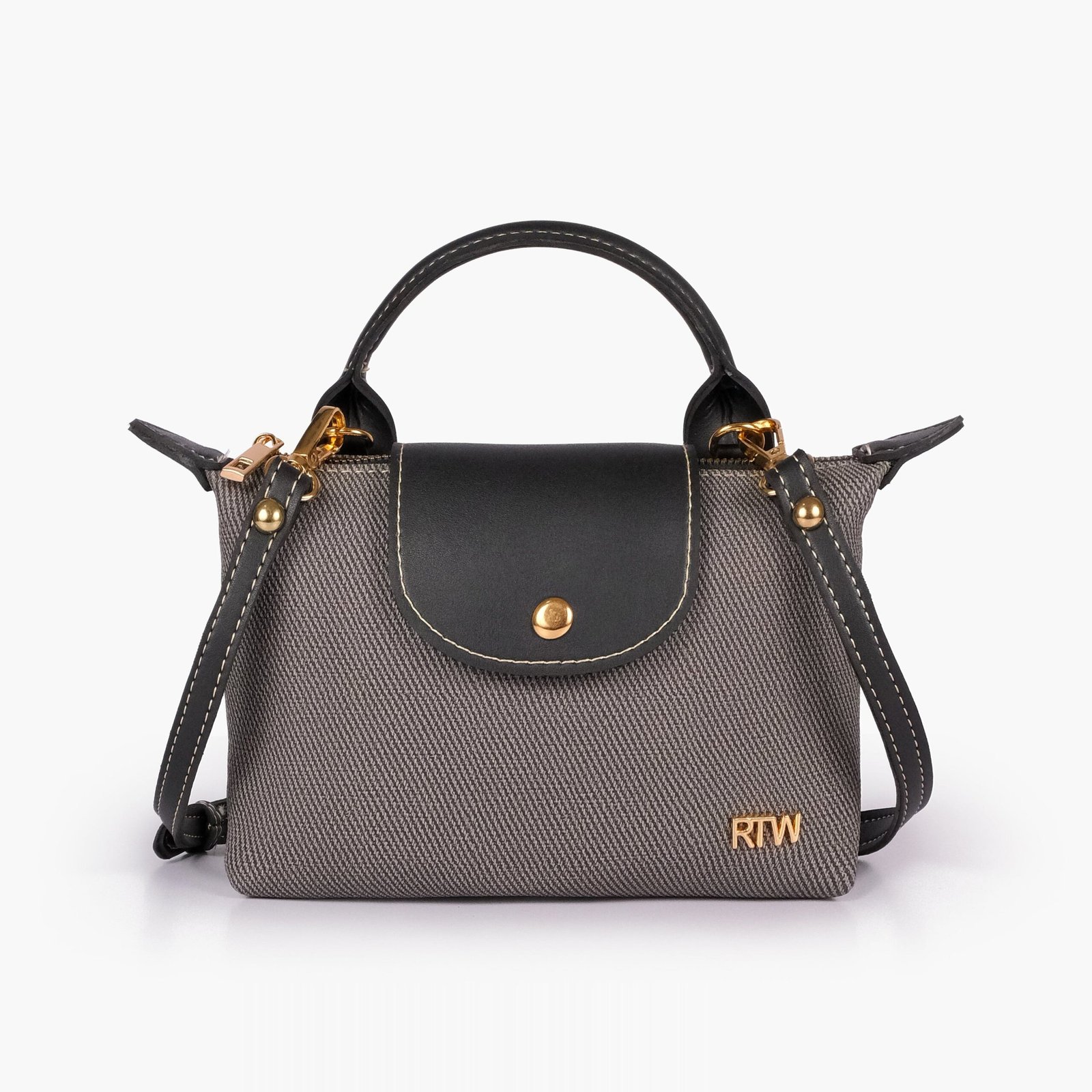 DMC-01-01.jpg Mercura Black denim mini cross-body bag - Image 1