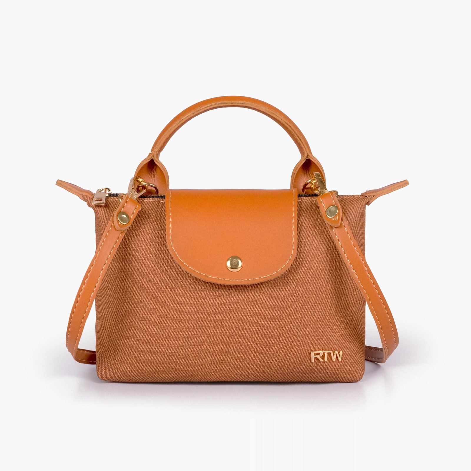 DMC-02-01.jpg Mercura Orange denim mini cross-body bag - Image 1