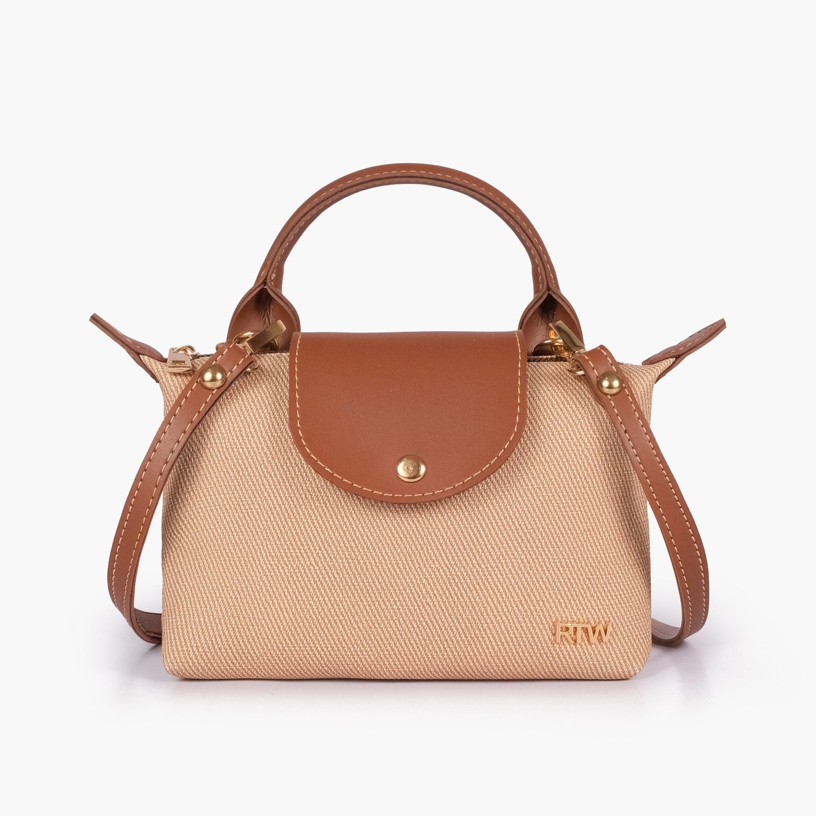 DMC-03-01.jpg Mercura Brown denim mini cross-body bag - Image 1