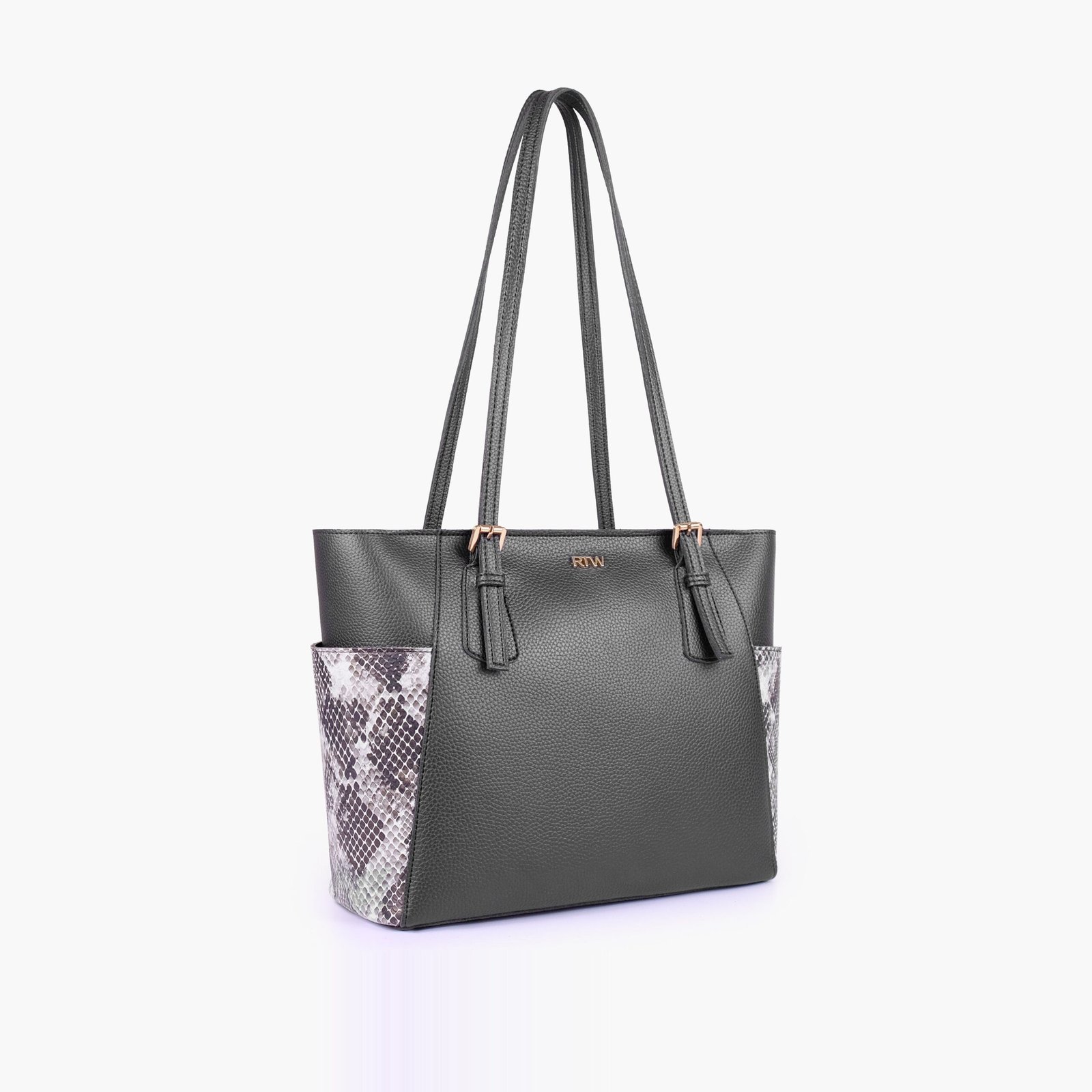 DPT-02-01.jpg Mercura Black double pocket tote - Image 1