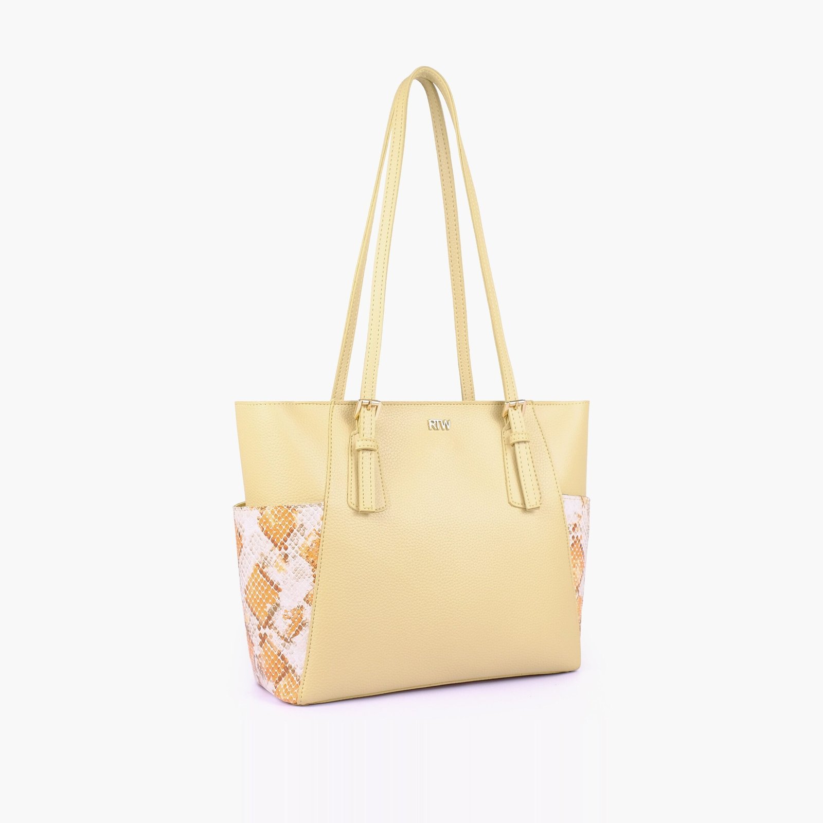 DPT-06-01.jpg Mercura Off-white double pocket tote - Image 1