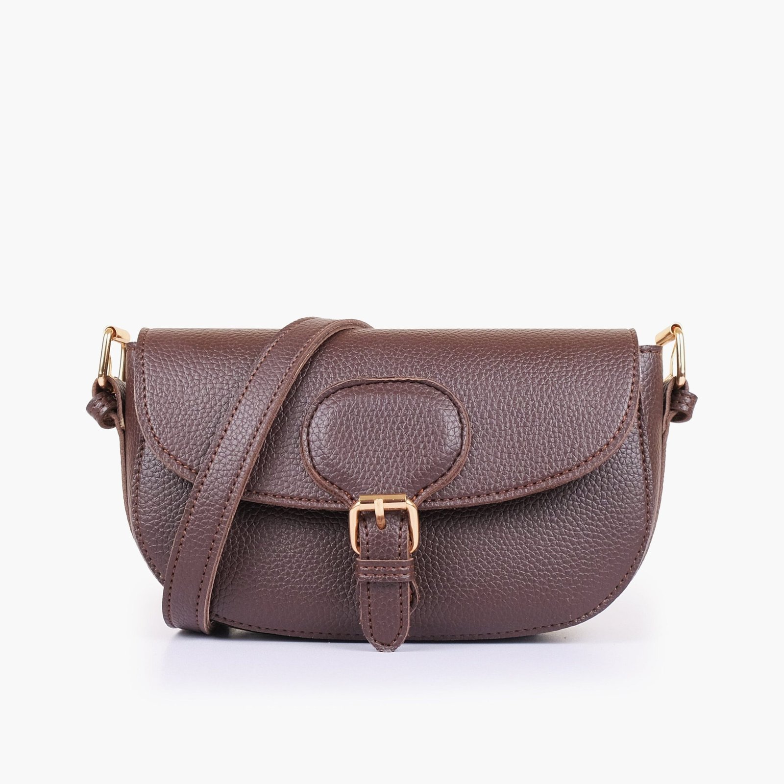 EWB-04-01.jpg Mercura Dark brown east-west shoulder bag - Image 1