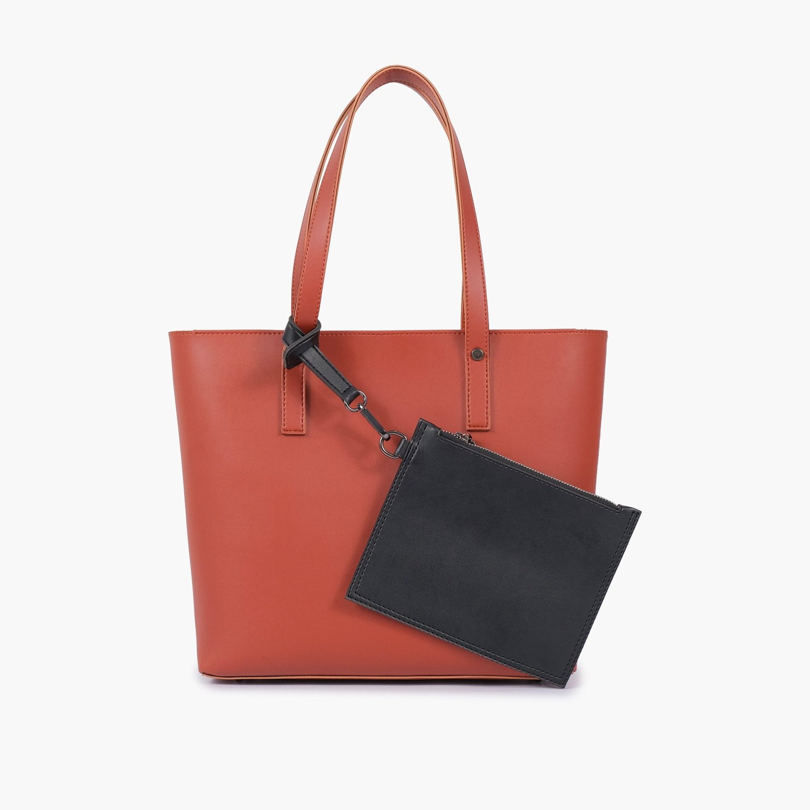 FTN-03-01.jpg Mercura Rust tote bag with detachable pouch - Image 1