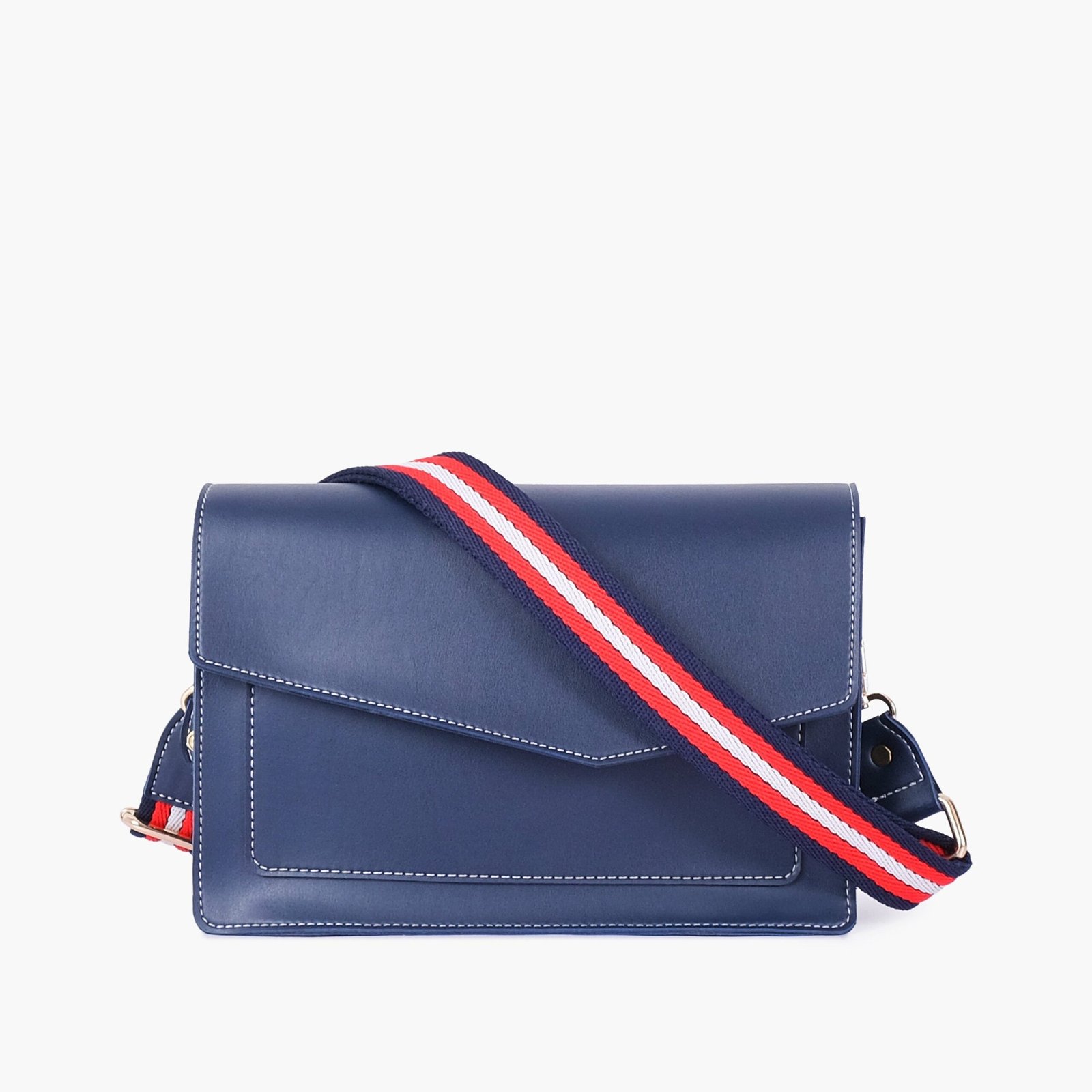 HFB-06-01.jpg Mercura Blue half flap cross-body bag - Image 1