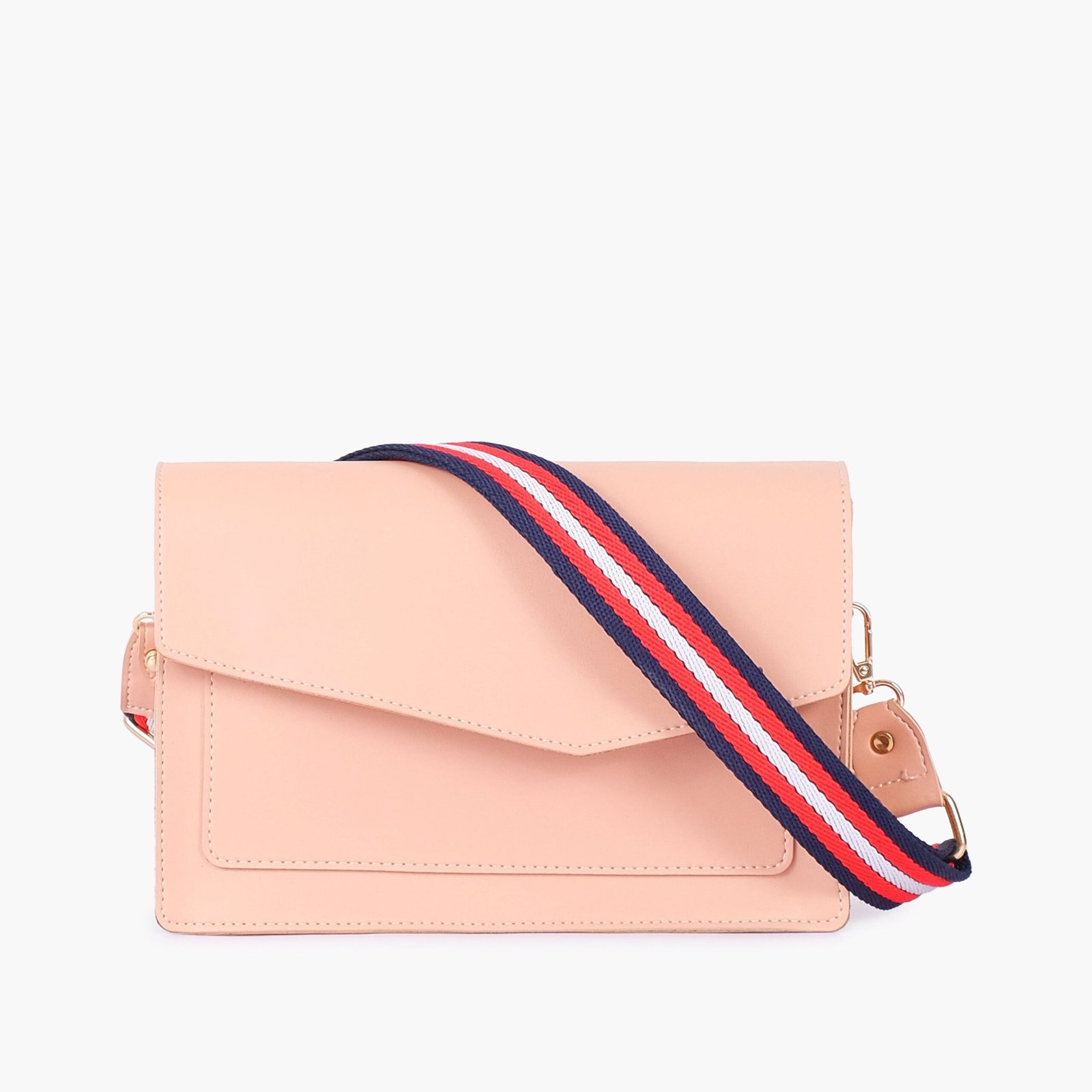HFB-08-01.jpg Mercura Peach half flap cross-body bag - Image 1