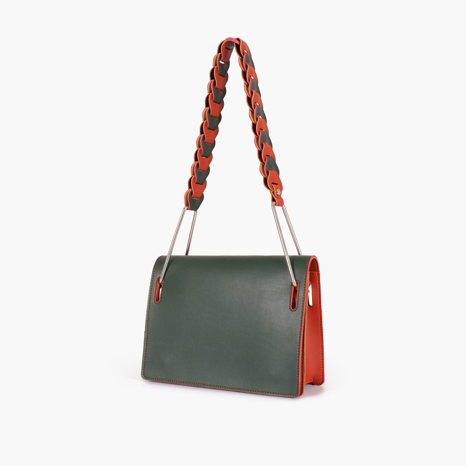 LSB-05-01.jpg Mercura Army green loop strap shoulder bag - Image 1