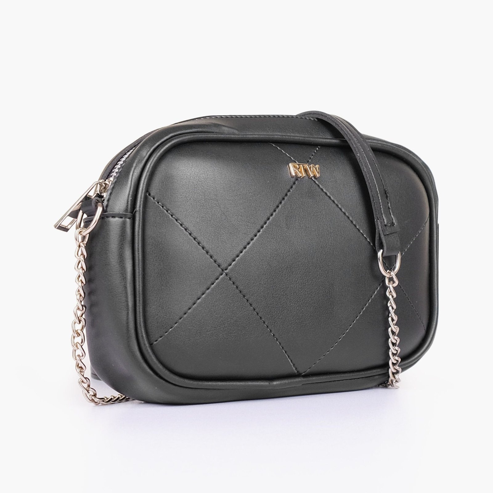 MQC-02-01.jpg Mercura Black mini quilted crossbody bag - Image 1