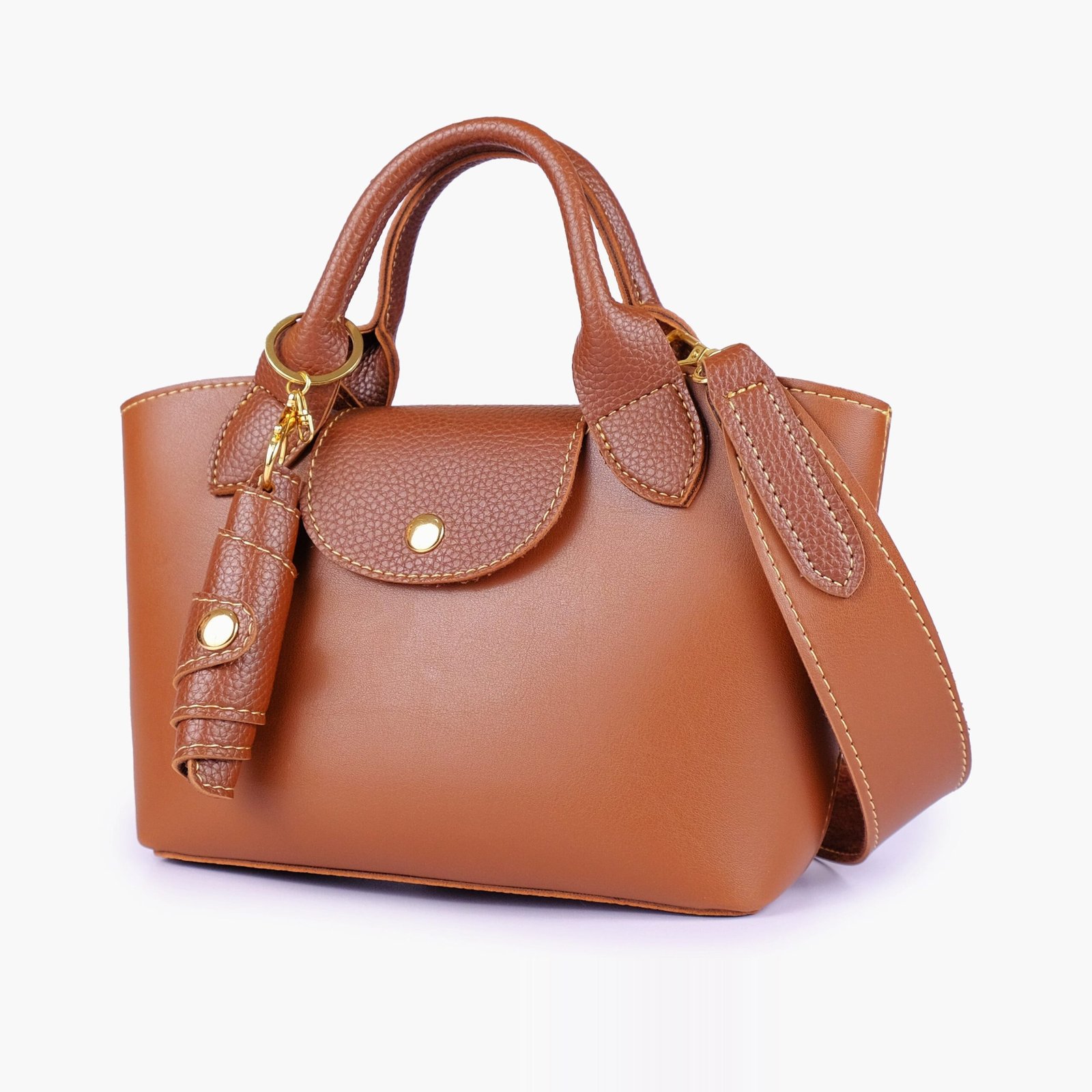 MTH-03-01.jpg Mercura Horse brown mini top-handle tote bag - Image 1