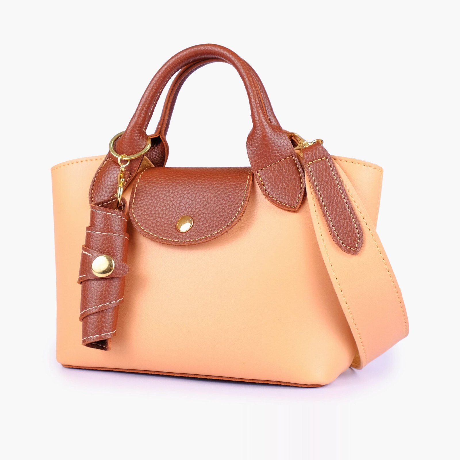 MTH-04-01.jpg Mercura Peach mini top-handle tote bag - Image 1