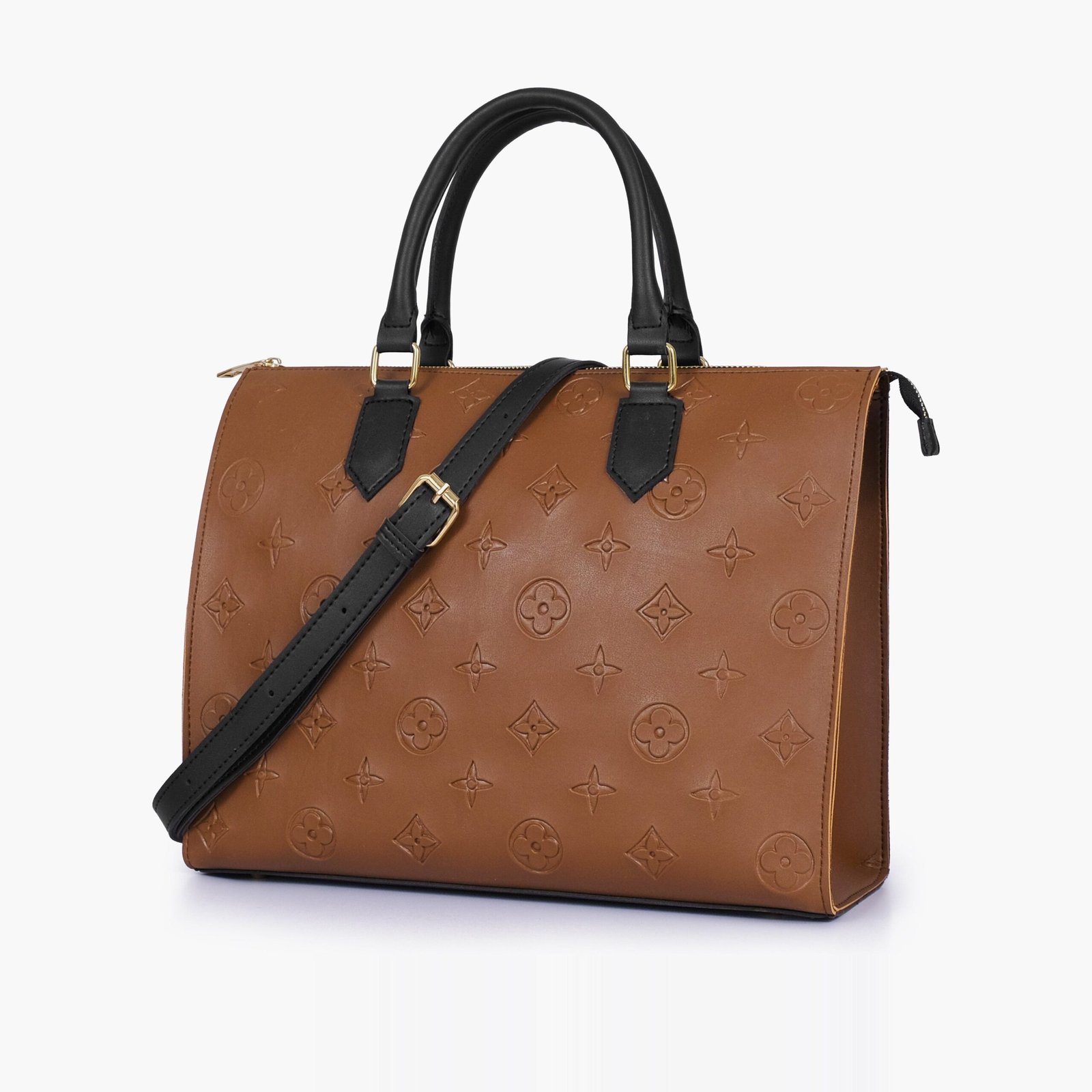 OGE-07-01.jpg Mercura Brown and black on-the-go handbag - Image 1