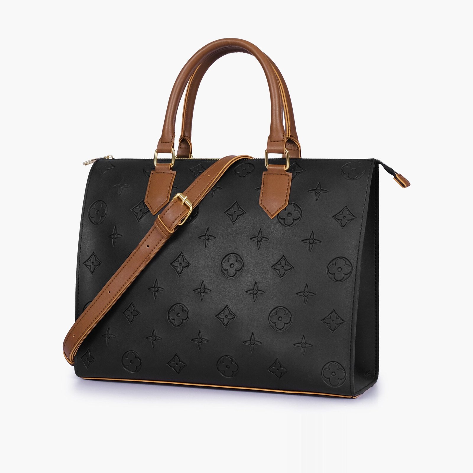 OGE-08-01.jpg Mercura Black and brown on-the-go handbag - Image 1