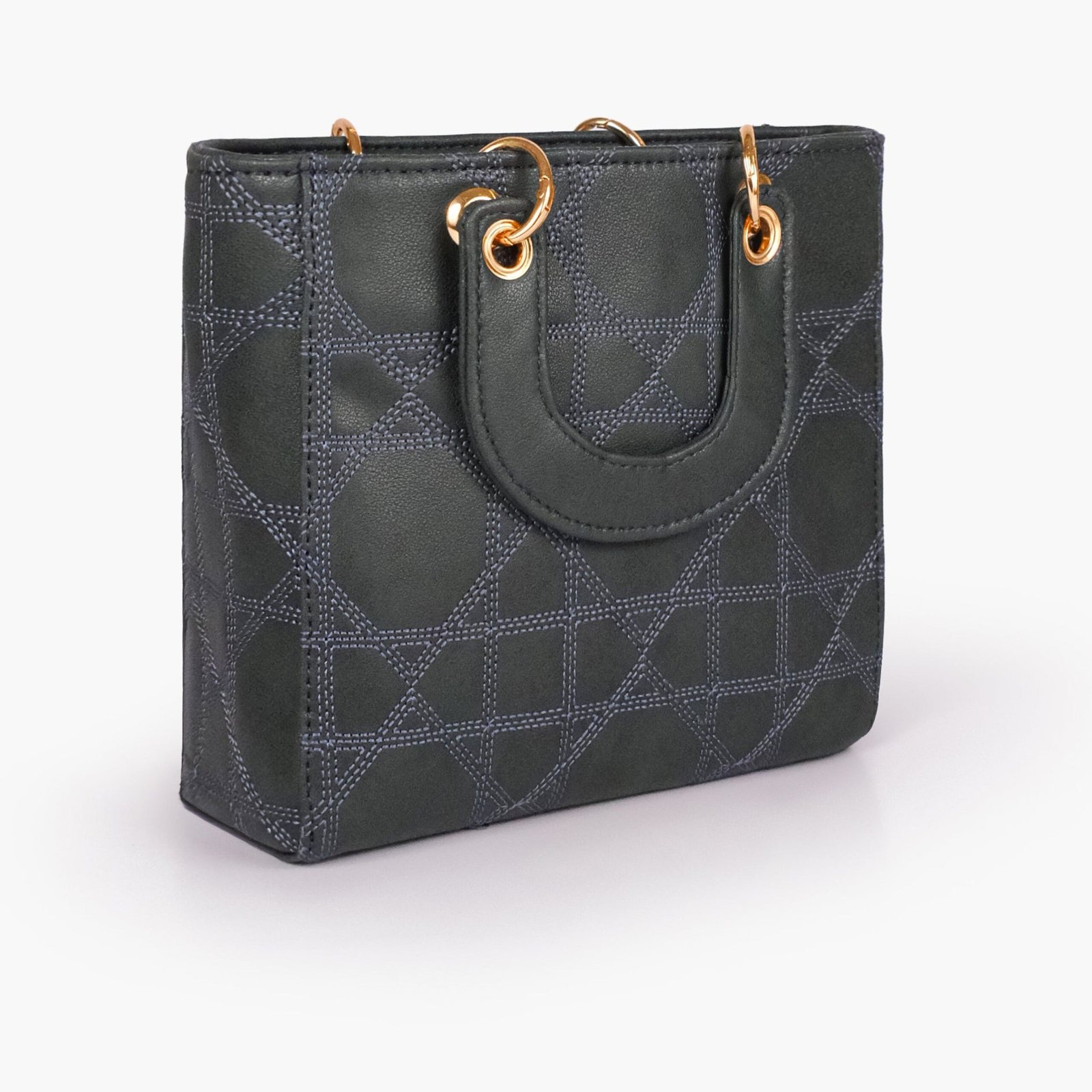 QMT-02-01.jpg Mercura Navy blue quilted mini tote bag - Image 1