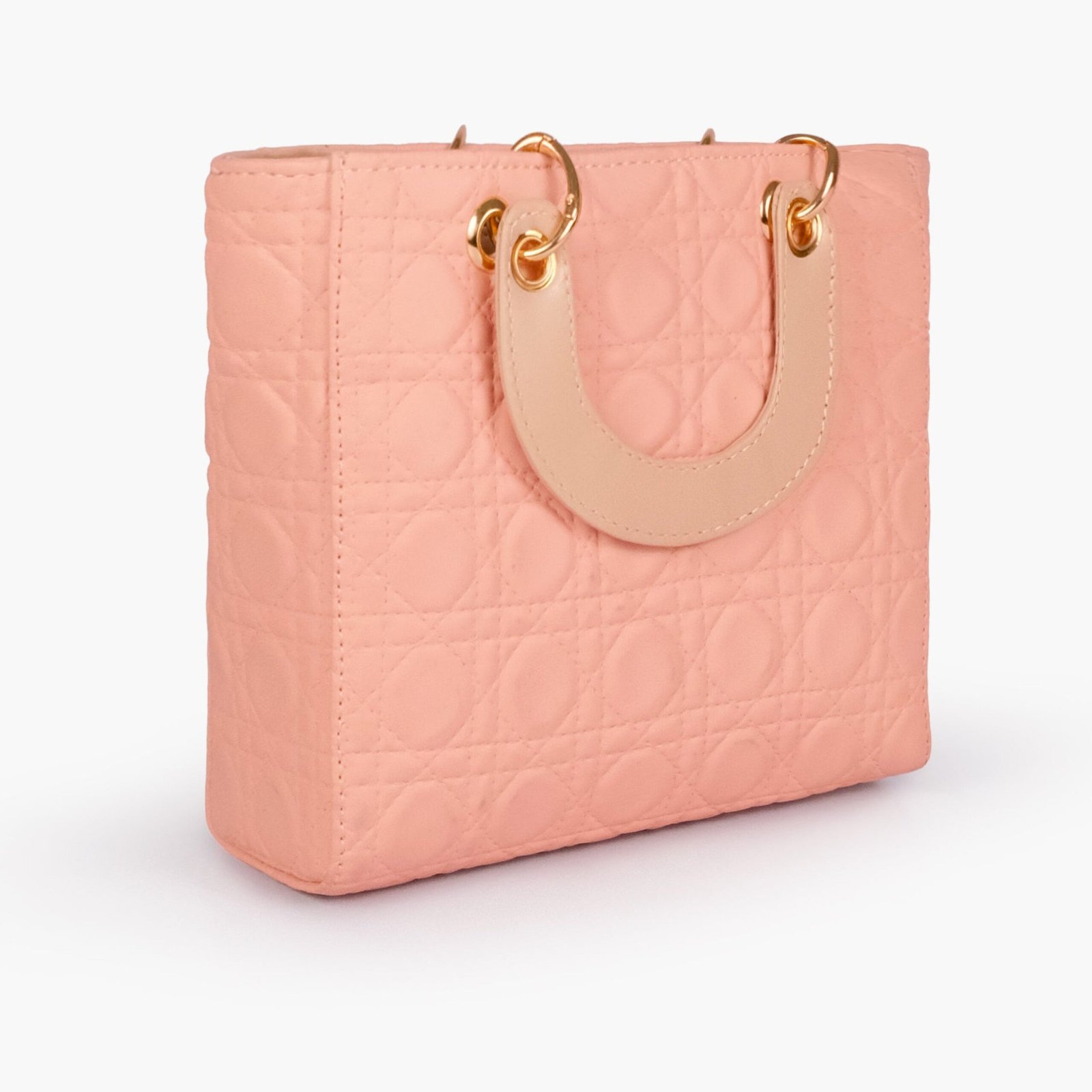 QMT-05-01.jpg Mercura Peach quilted mini tote bag - Image 1