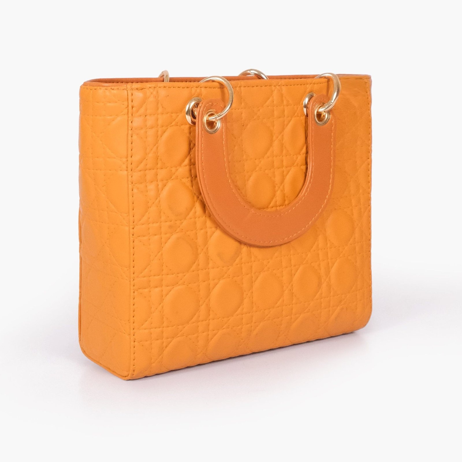 QMT-08-01.jpg Mercura Mustard quilted mini tote bag - Image 1
