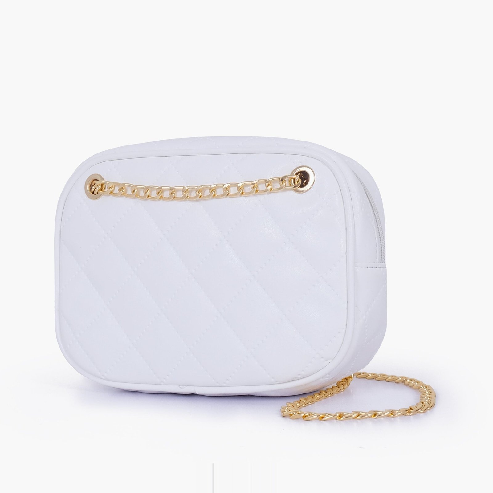 QRB-02-01.jpg Mercura White quilted rectangle cross-body bag - Image 1