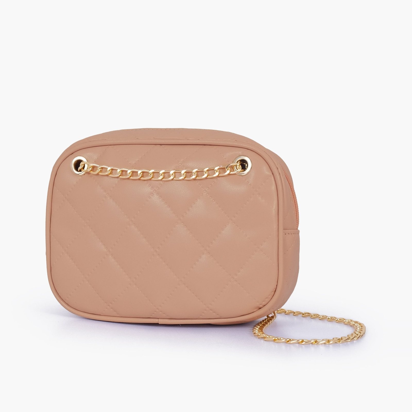 QRB-04-01.jpg Mercura Beige quilted rectangle cross-body bag - Image 1