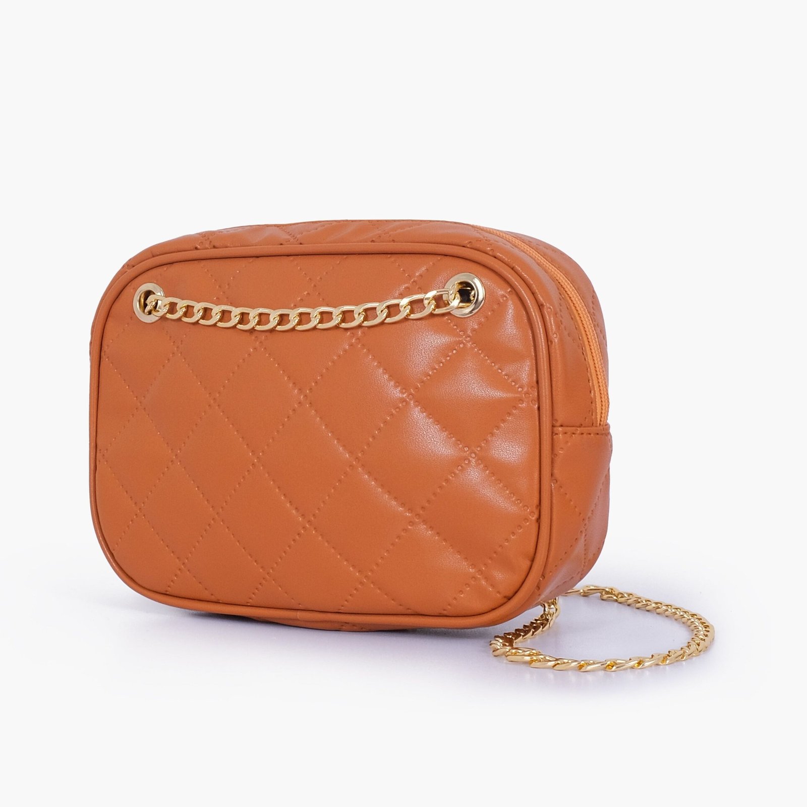QRB-07-01.jpg Mercura Mustard quilted rectangle cross-body bag - Image 1