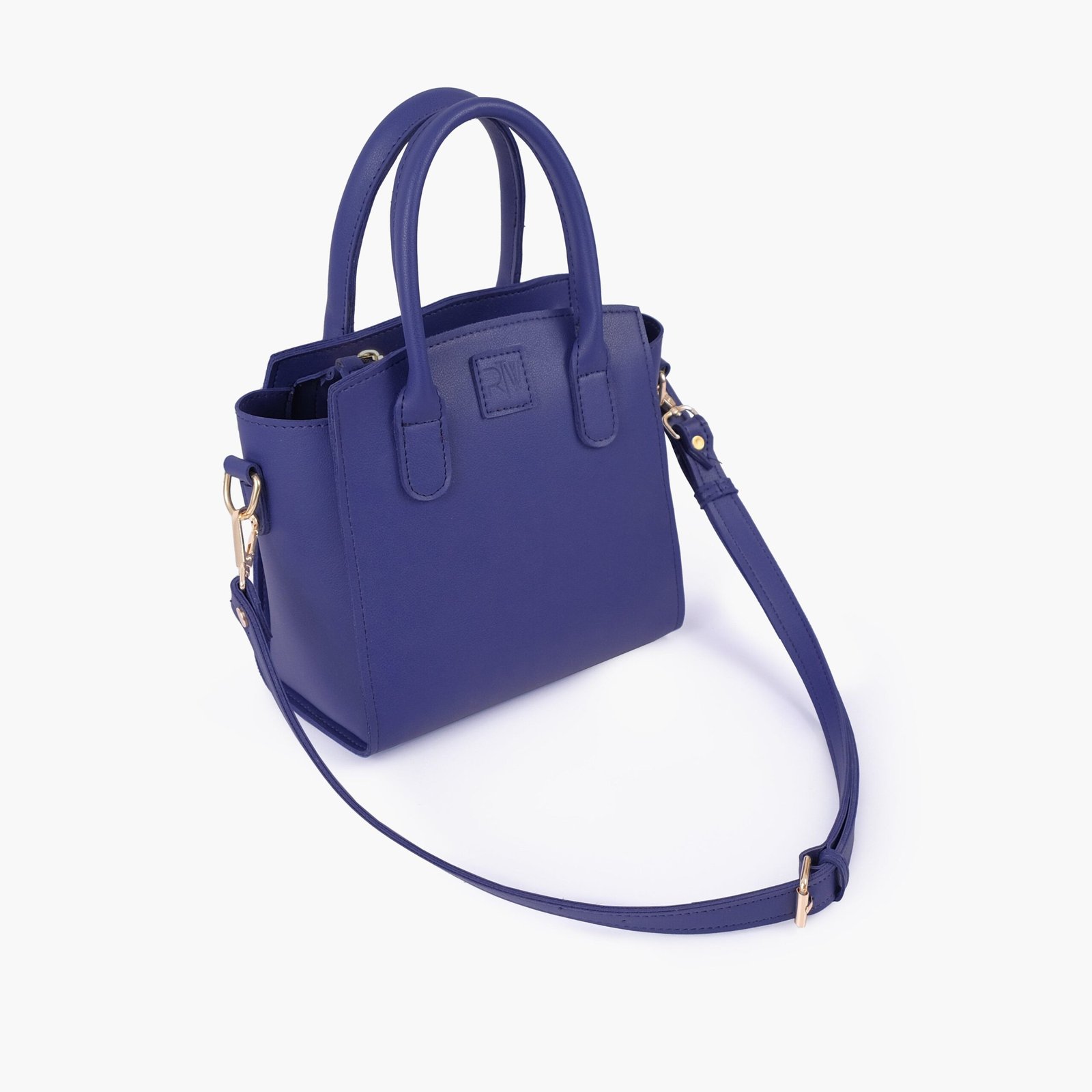 TMH-02-01.jpg Mercura Dark blue top-handle mini handbag - Image 1