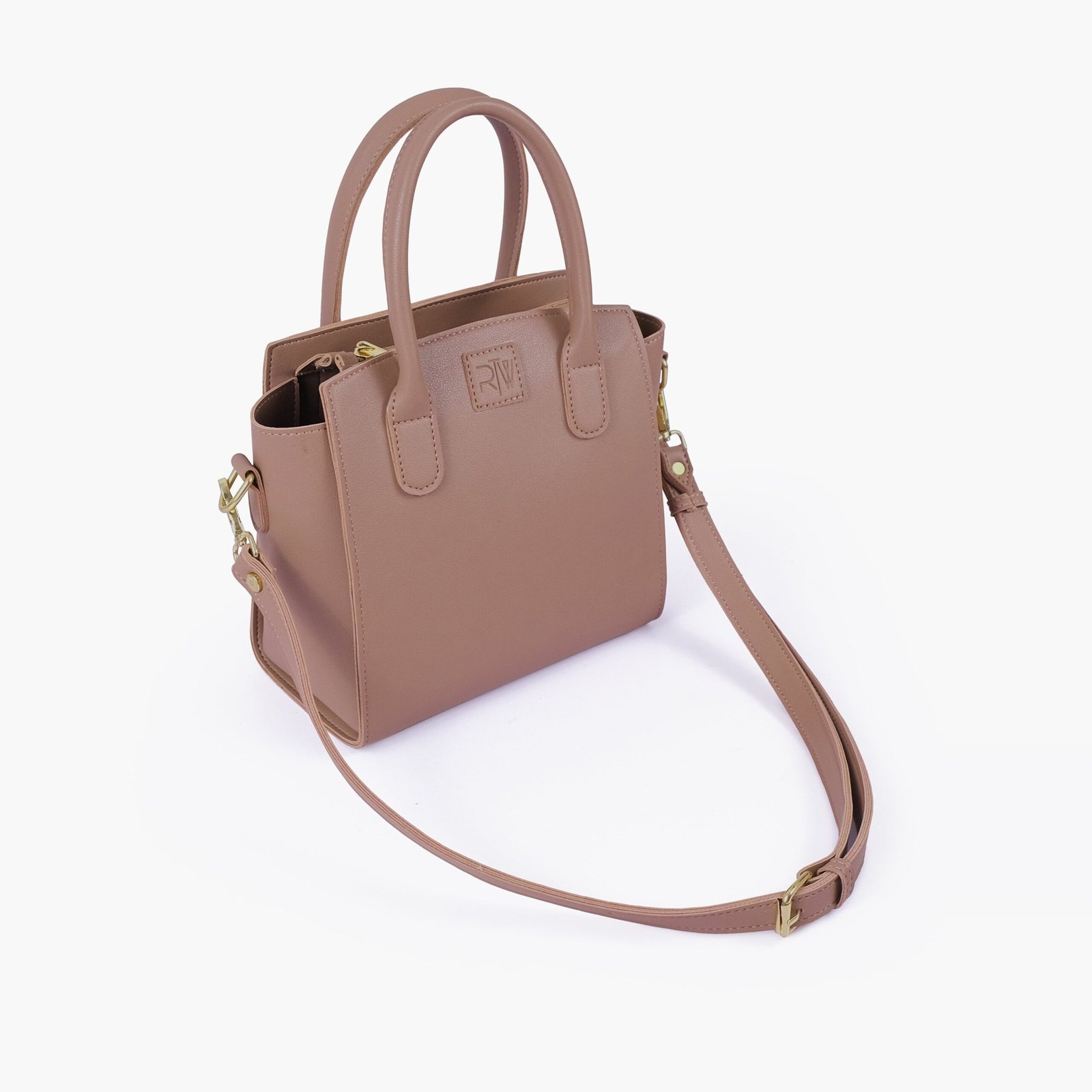 TMH-05-01.jpg Mercura Brown top-handle mini handbag - Image 1