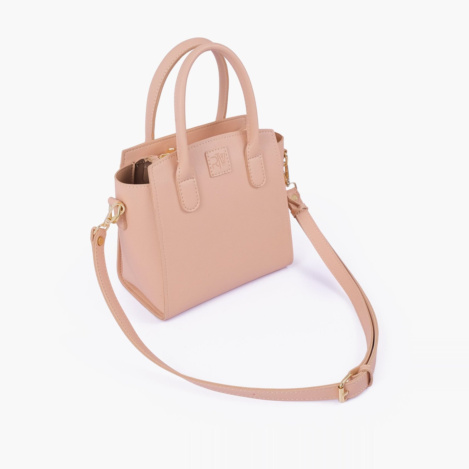 TMH-07-01.jpg Mercura Peach top-handle mini handbag - Image 1
