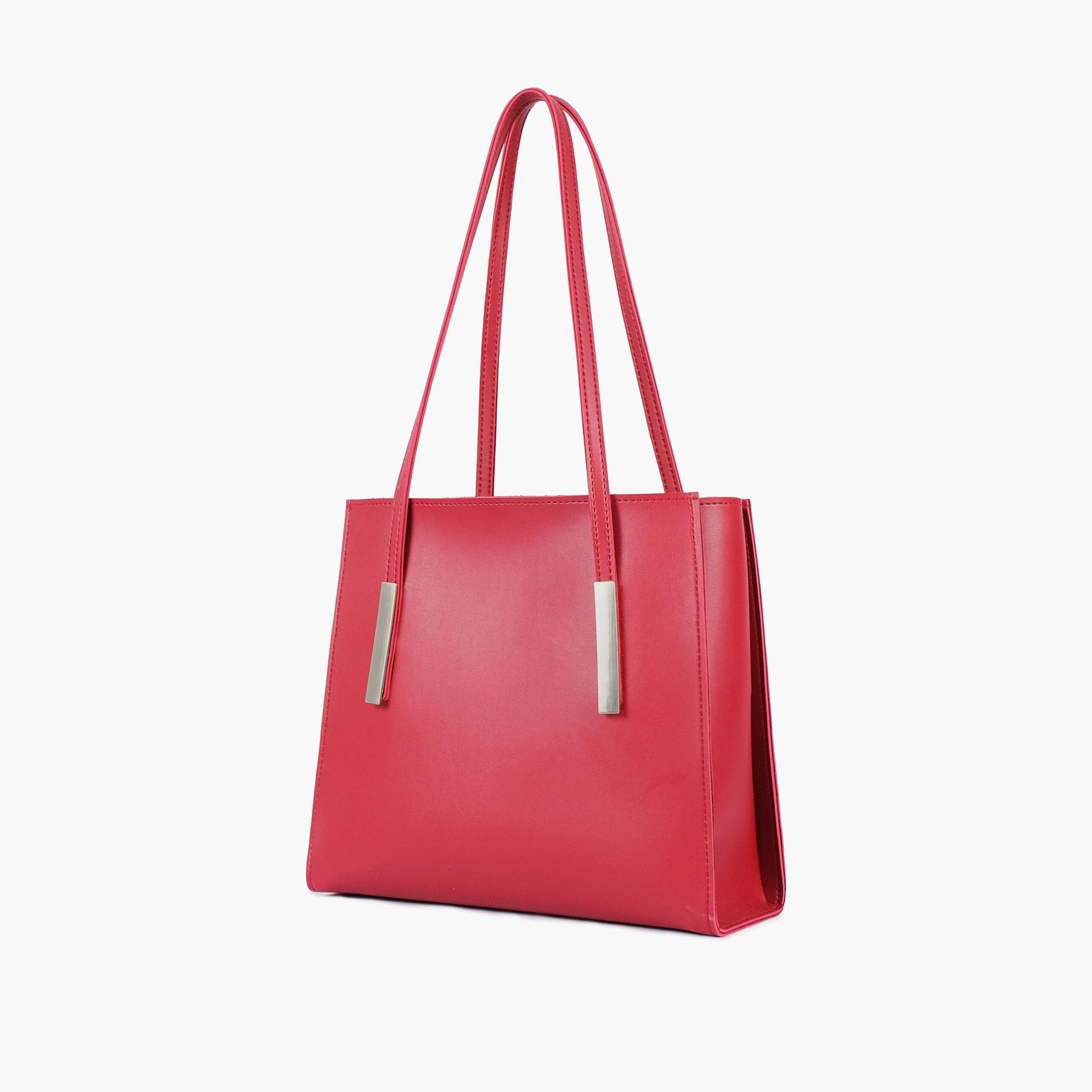 ZSB-06-01.jpg Mercura Maroon zipper shoulder bag with long handle - Image 1