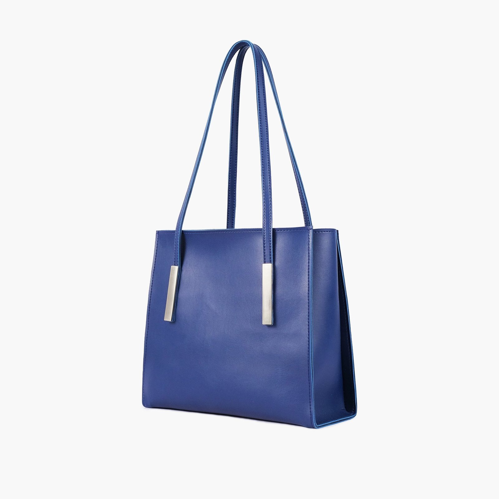 ZSB-08-01.jpg Mercura Blue zipper shoulder bag with long handle - Image 1