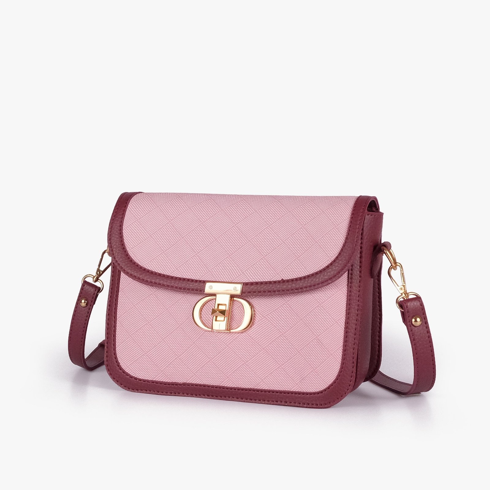 download_158b20a9-176b-461c-97d8-c5930b05cd79.jpg Mercura Pink contrast cross-body bag - Image 1