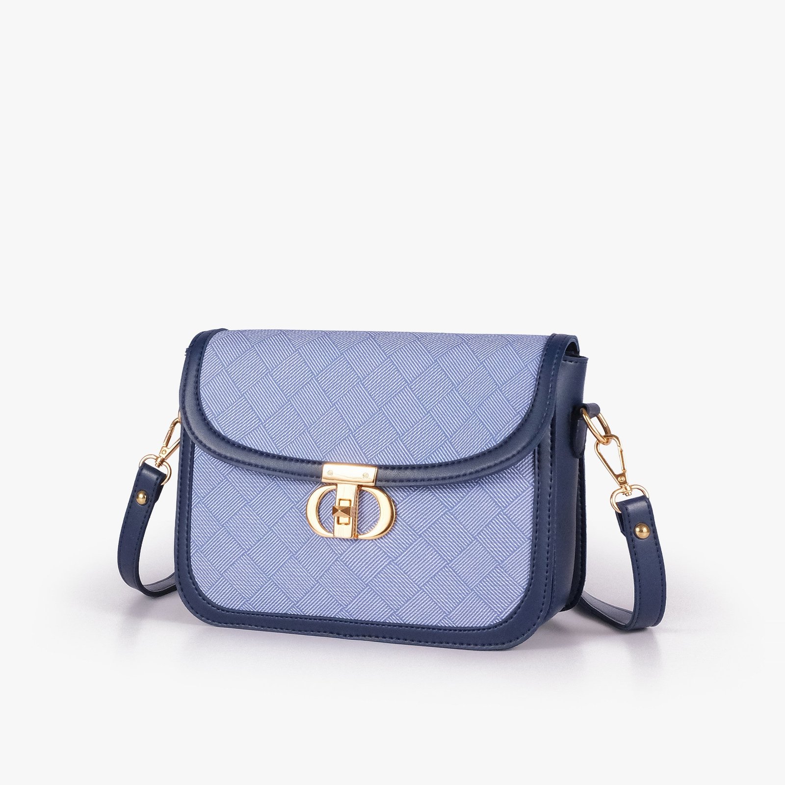 download_3c4e04d4-4c15-47be-b272-63983afea615.jpg Mercura Navy contrast cross-body bag - Image 1
