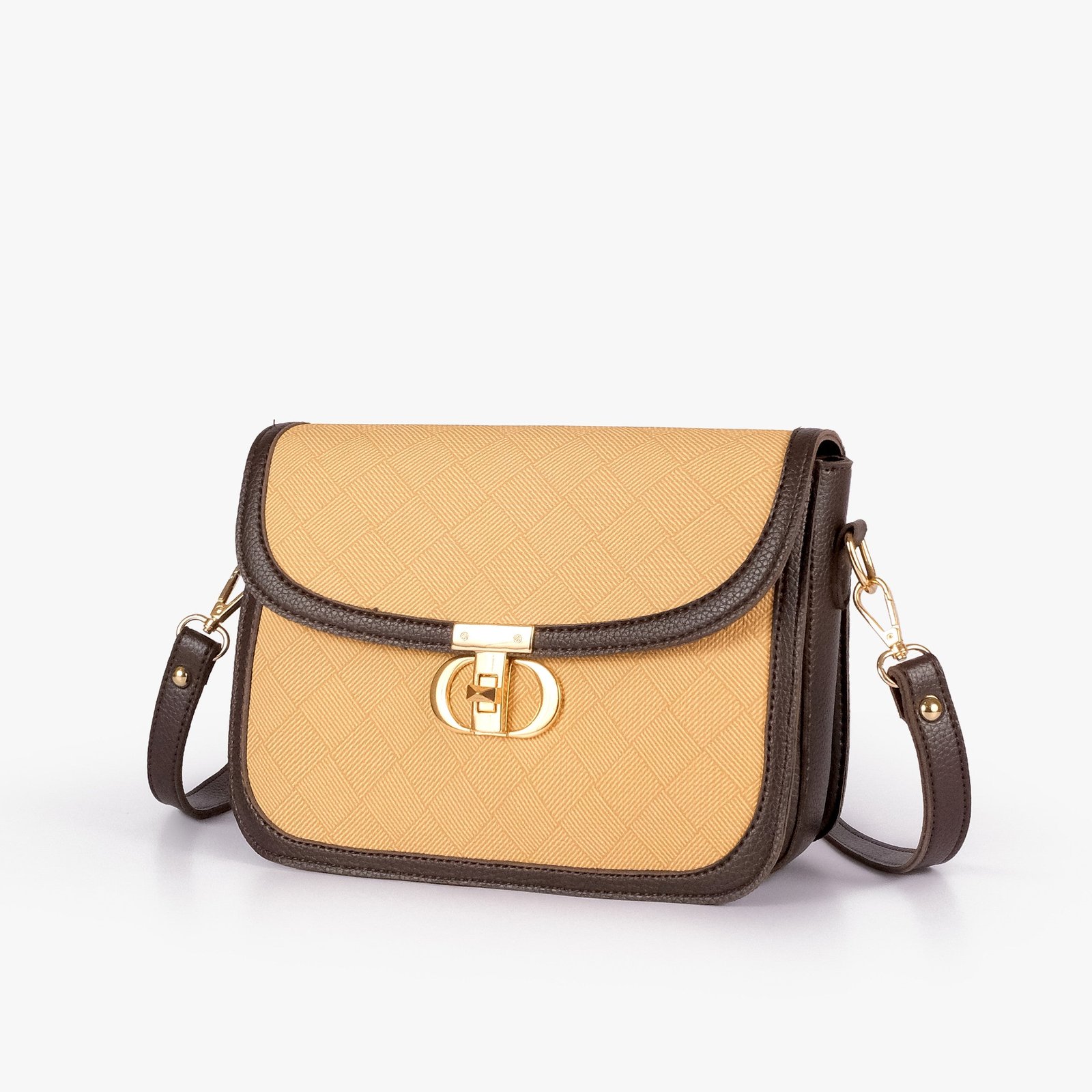 download_62783ee8-ebca-4479-b4af-97d497fbb219.jpg Mercura Beige contrast cross-body bag - Image 1