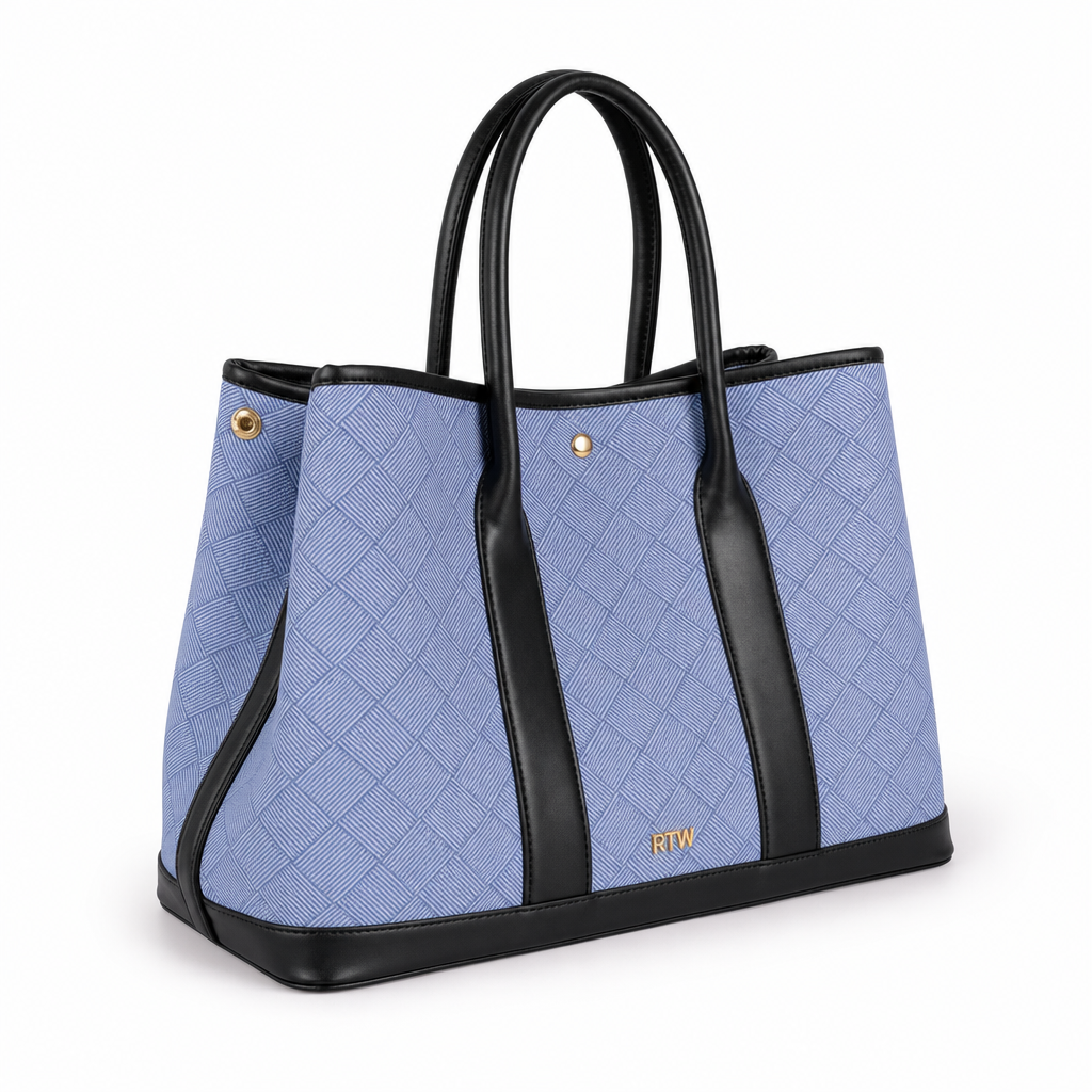 download_9b3188b0-6618-41f1-aaa7-2f3691a6e121.png Mercura Navy cane tote - Image 1